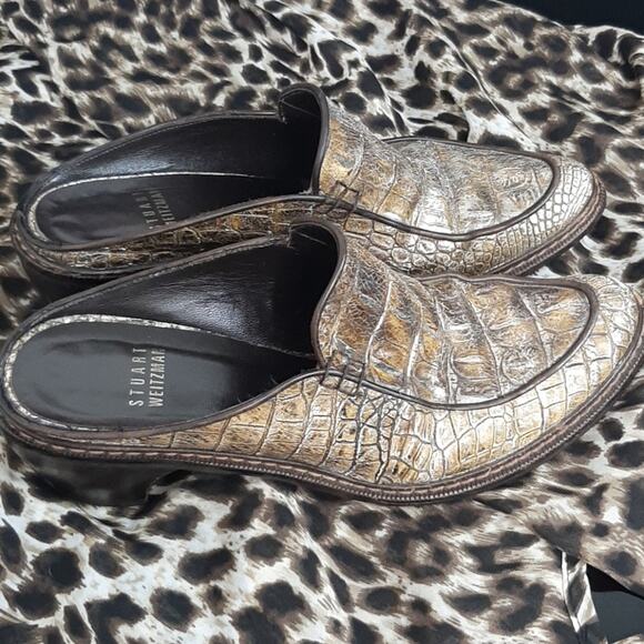 Stuart weitzman mules ALLIGATOR PRINT - Picture 6 of 14